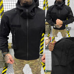 Куртка тактична флісова SoftShell police/ GBR Чорна (S-3xl)