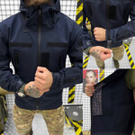 Куртка тактична флісова SoftShell Дснс/ВМС т.Синя (S-3xl)