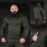 Куртка-вітровка тактична конвас олива (S-3XL)
