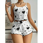Піжама жіноча 70300 white-black (50-58)
