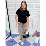 Футболка жіноча 7126 black (42-48)