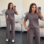 Спортивний костюм жіночий 2221 d.beige (42-52)