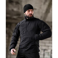 Куртка-анорак тактична вітрозахисна чорний (S-3XL)