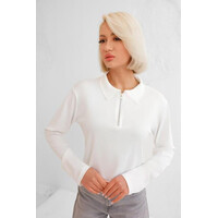 Светр жіночий 7334 white (L-2XL)