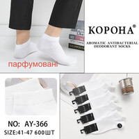 Шкарпетки чоловічі KH366 white (41-47)