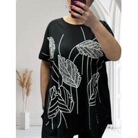 Футболка жіноча 25009 black (54-64)