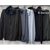 Кофта спортивна S2663 black (46-54)