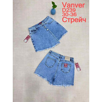 Спідниця-шорти жіноча D239 l.blue (30-36)
