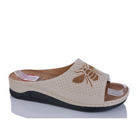 Шлепанцы женские 63001-1 beige (6 пар р.36-41)