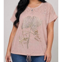 Футболка жіноча 26018 beige (52-56)