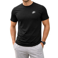 Футболка мужская 255 чорний (в пачке 5 шт. р.2XL-6XL)