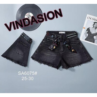 Шорты жіночі SA6075 black (25-30)