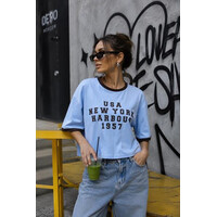 Футболка жіноча F051 l.blue (S-L)