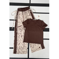 Костюм дитячий 391 brown-pink (128-152)