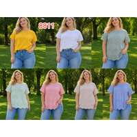 Футболка жіноча 8811 white (2XL-5XL)