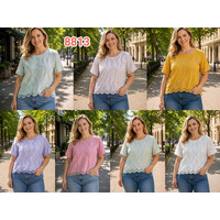 Футболка жіноча 8813 yellow (2XL-5XL)