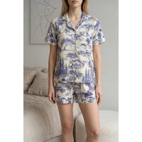 Піжама жіноча 998 blue (M-2XL)