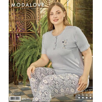 Піжама жіноча 300232 l.grey (3XL-6XL)
