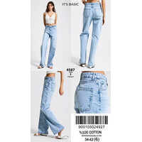Джинси жіночі 4587 l.blue (34-42)