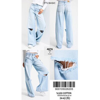 Джинси жіночі 4876-3 l.blue (34-42)