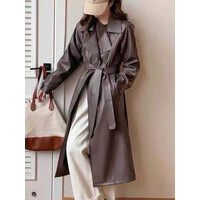 Плащ жіночий DV118 brown (M-XL) комбинированный