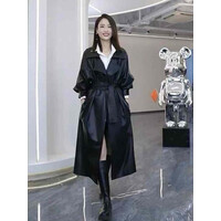 Плащ жіночий DV119 black (M-XL) комбинированный