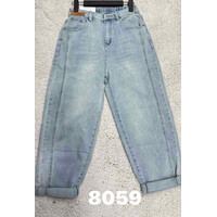 Джинси жіночі 8059 l.blue (S-XL)