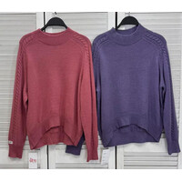 Светр жіночий (зима) DV366 d.pink (one size)