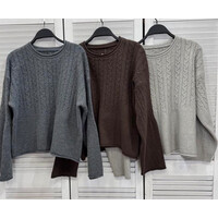 Светр жіночий (зима) DV368 d.grey (one size)