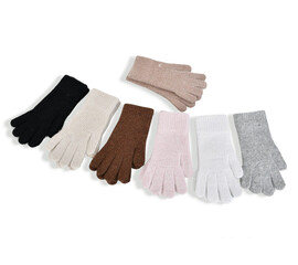 Перчатки женские (зима) 2406 mix (в пачке 12 шт. р.One size)