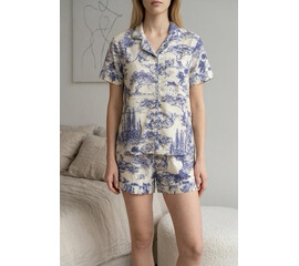 Піжама жіноча 998 blue (M-2XL)