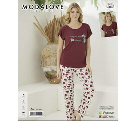 Піжама жіноча 6005 wine (M-2XL)