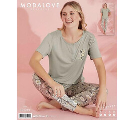 Піжама жіноча 110223 l.grey (M-2XL)