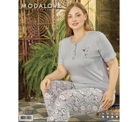 Піжама жіноча 300232 l.grey (3XL-6XL)