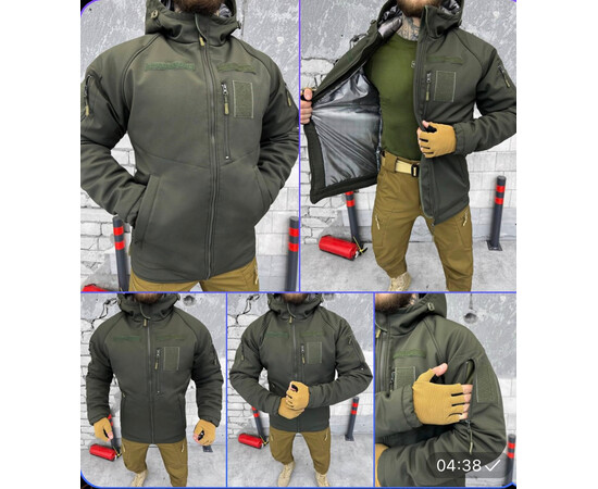 Куртка тактична флісова Squed Олива SoftShell (48-56)