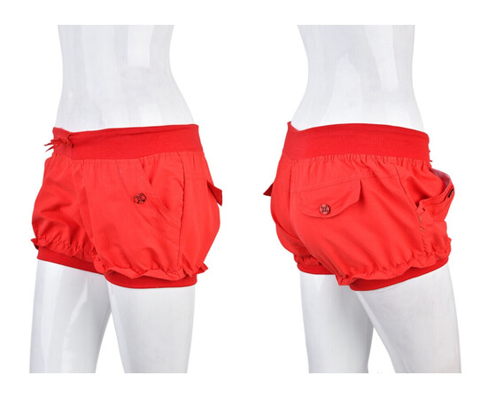 Шорты женские 7012-7 red (02019) (в пачке 8 шт. р.M-2XL), изображение 3