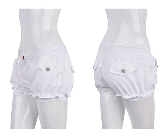 Шорты женские 7012-9 white (02019) (в пачке 8 шт. р.M-2XL), изображение 3