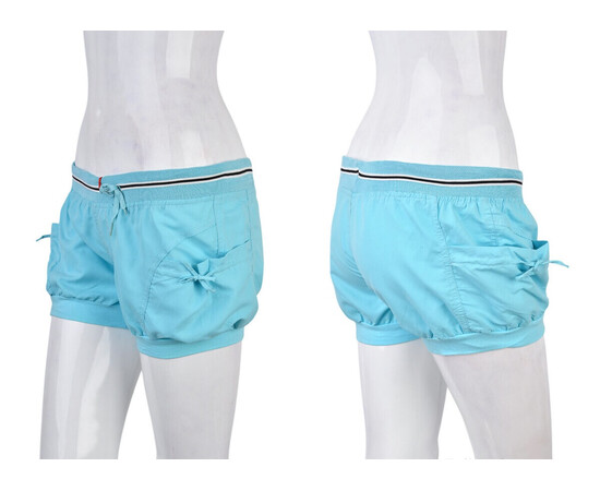 Шорты женские 7020-2 l.blue (02019) (в пачке 8 шт. р.M-2XL), изображение 3