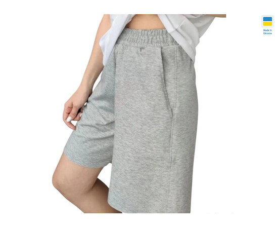 Шорты женские 10239 св.сірий (в пачке 4 шт. р.XL-4XL)