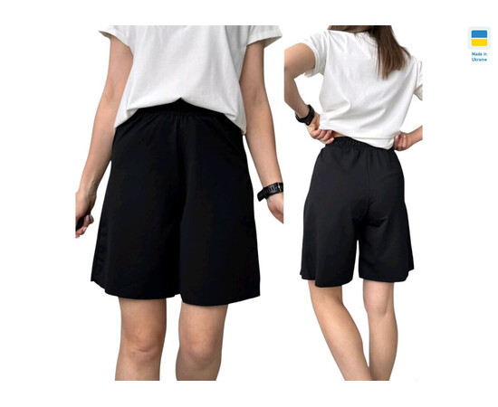 Шорты женские 1239 чорний (в пачке 4 шт. р.S-XL)