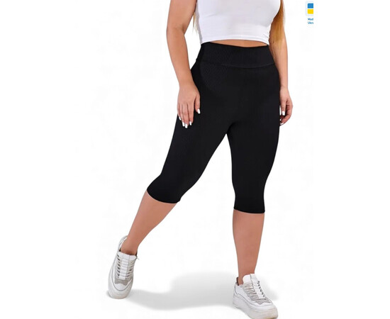 Капри женские 50348 чорний (в пачке 4 шт. р.XL-4XL)