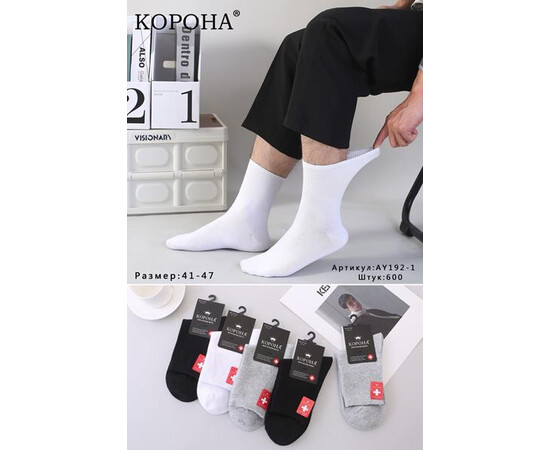 Шкарпетки чоловічі KH192-1 mix (41-47)