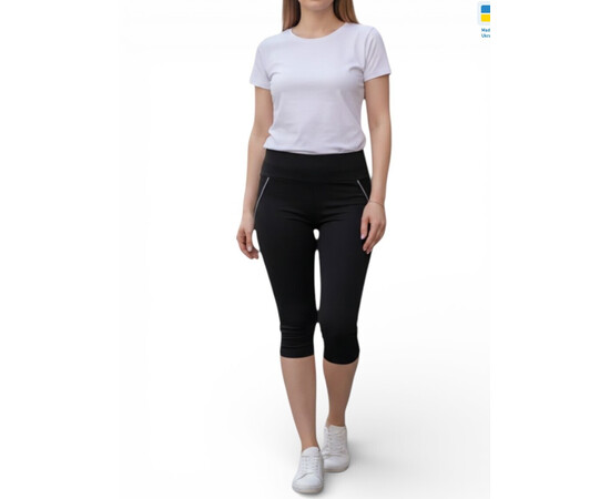 Капри женские 50215 чорний (в пачке 4 шт. р.2XL-5XL)