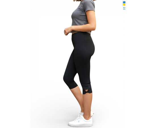 Капри женские 50271 чорний (в пачке 4 шт. р.2XL-5XL)