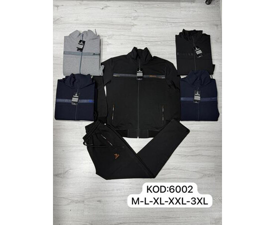 Спортивний костюм чоловічий 6002 black-black (M-3XL)