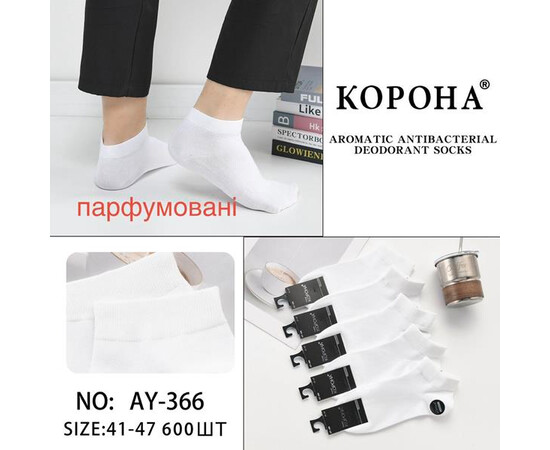 Шкарпетки чоловічі KH366 white (41-47)