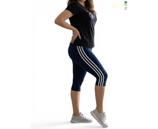 Капри женские 066 синій (в пачке 4 шт. р.XL-4XL), изображение 2