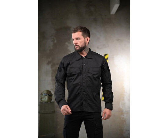 Китель тактичний бавовна чорний (L-4XL)