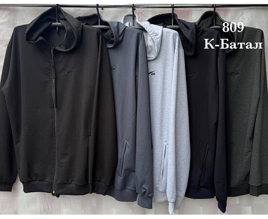 Кофта спортивна S2663 black (46-54)