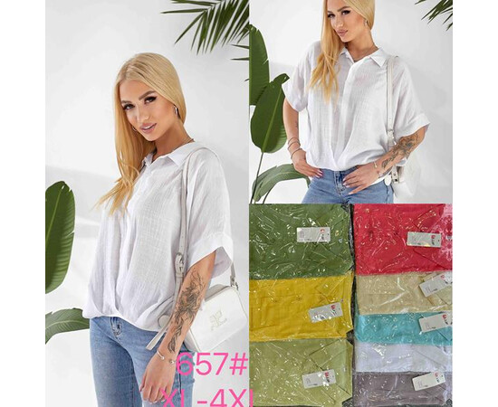 Блузка жіноча 657 beige (XL-4XL)